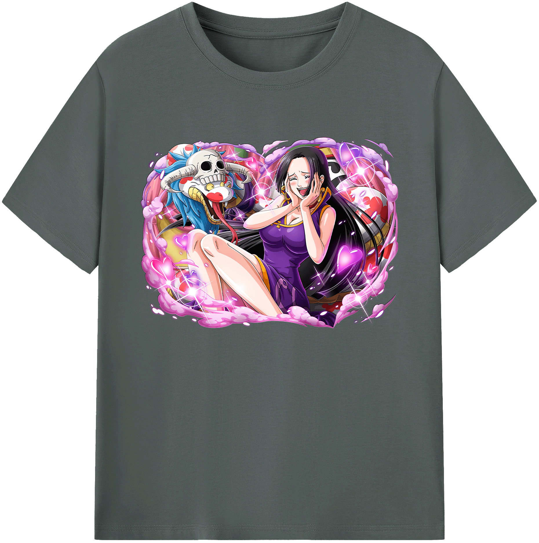 ワンピース ボア・ハンコック ONE PIECE Boa·Hancock 綿100％ メンズ半袖Tシャツ｜肌触りやわらか＆通気性
